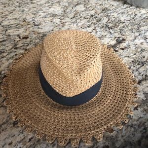 Eric Javits wide brim raffia hat.